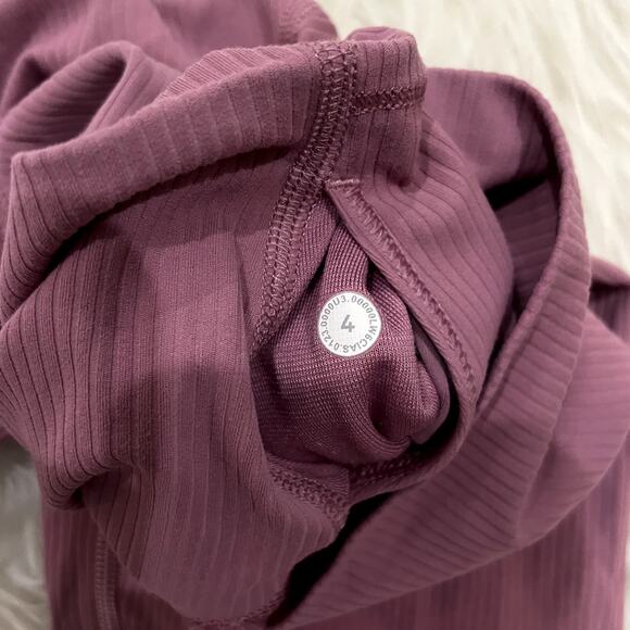 Lululemon Align Ribbed High-Rise Crop 23" Velvet Dust Women's Size 4 - Picture 3 of 5